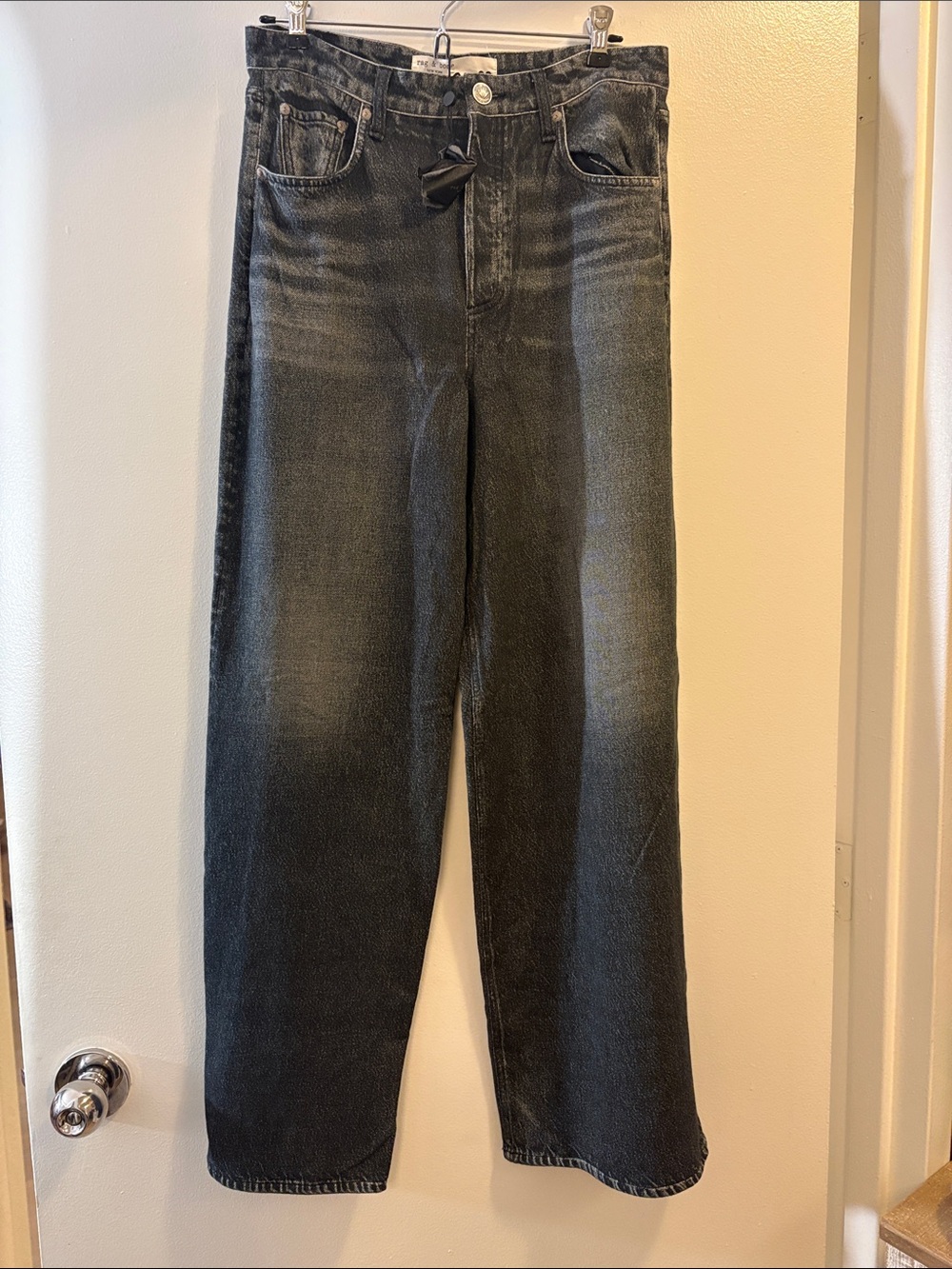 rag & bone Miramar Sofie Sweatpant Jeans in Washed Black - Size 30 - Picture 2 of 6